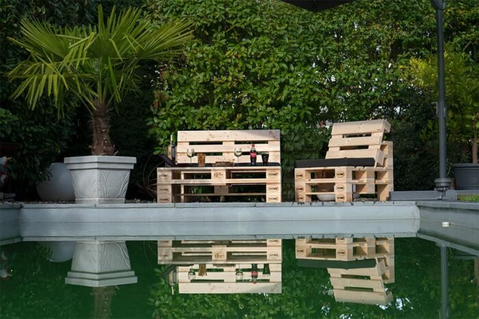 Palma Palettenlounge aus neuen Paletten