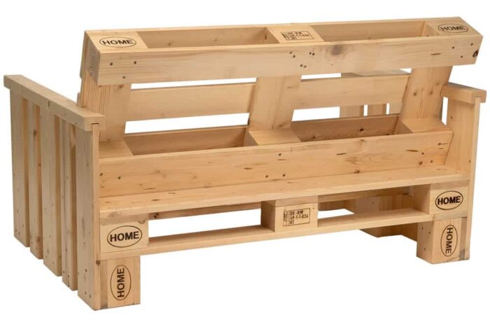 Palettenmöbel PALtrona Sitzbank aus neuen Paletten